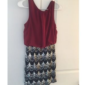 One piece sequence dress